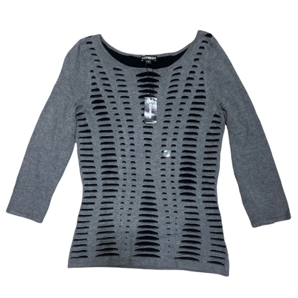 Express Scoop Neck Cut Out Sweater